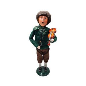 RARE Byers Choice Carolers Irish Folk Singer With Violin 2019 St. Patrick's Day